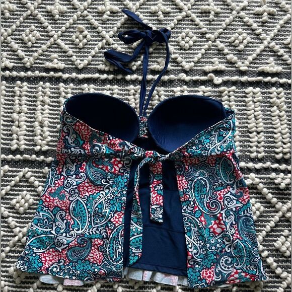 Catalina Paisley Design Swim Tankini Top - Picture 3 of 5